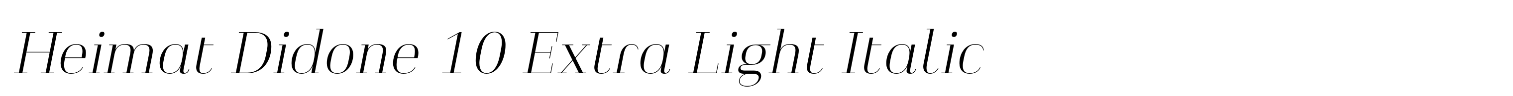 Heimat Didone 10 Extra Light Italic